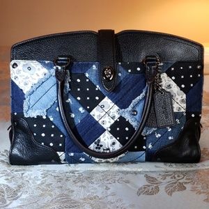 Coach Canyon Quilt Denim Mercer 30 Satchel # 37976